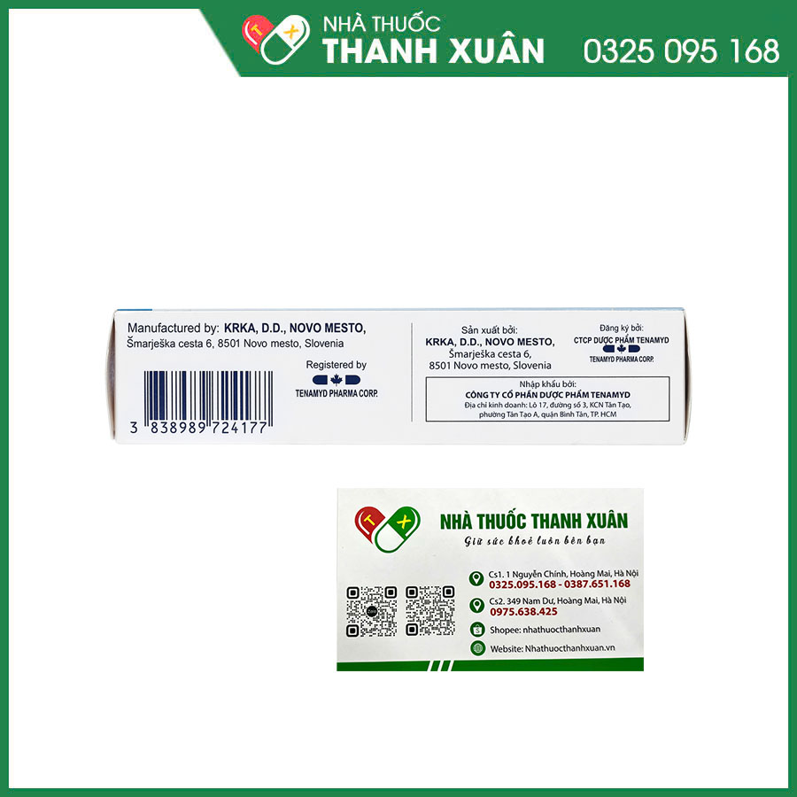 Amlessa 8mg/5mg thuốc điều trị thay thế trong tăng huyết áp vô căn và/hoặc bệnh mạch vành ổn định